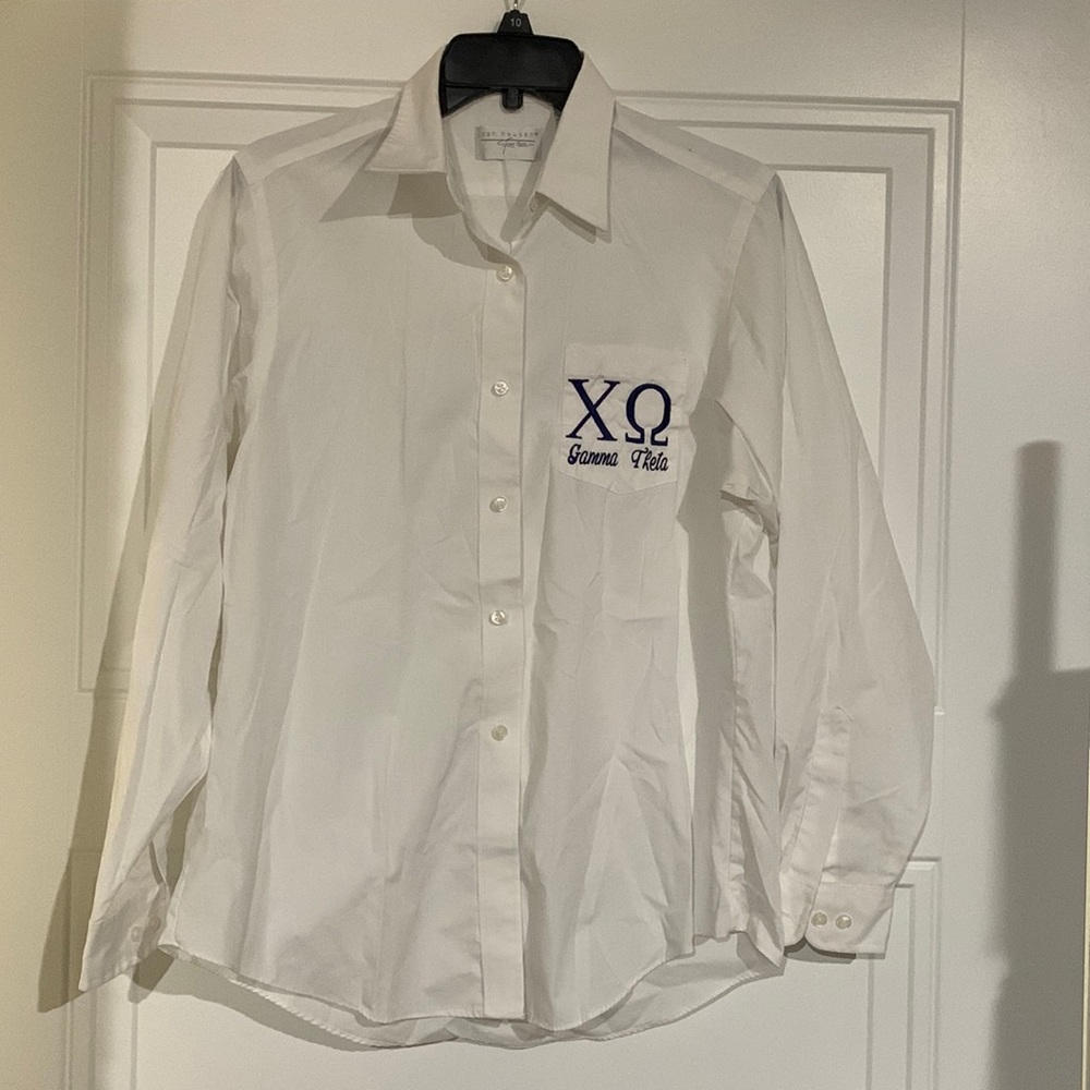 Chi Omega Oxford button down shirt